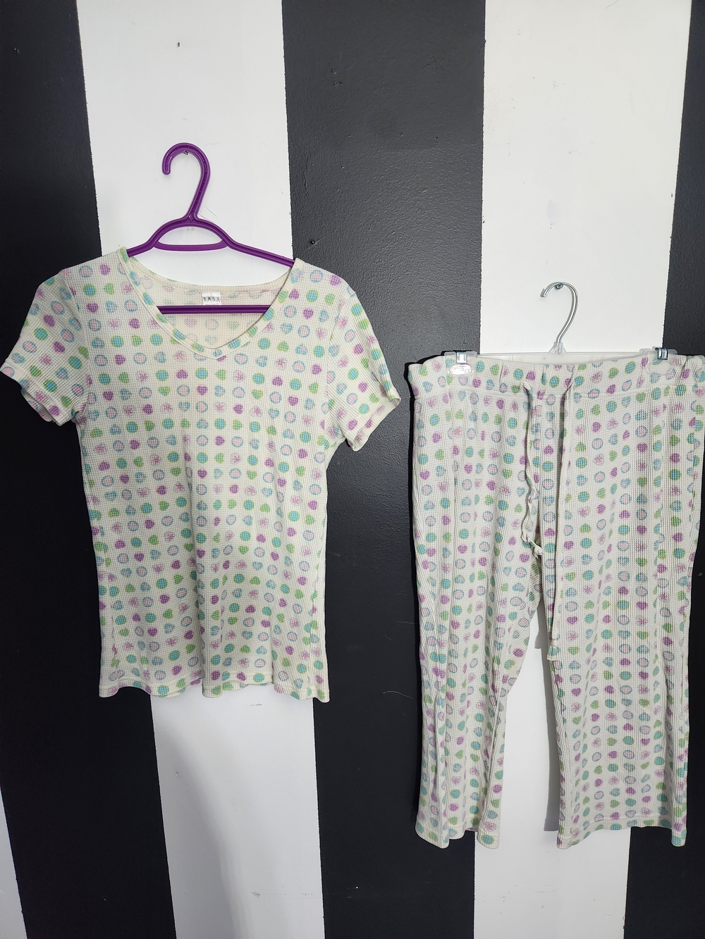 Waffle Knit Heart Lounge Set